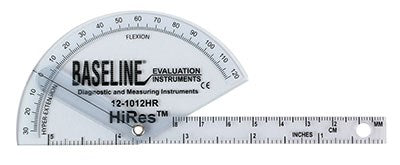 Baseline Plastic Goniometer- Finger HiRes Flex to Hyperextension